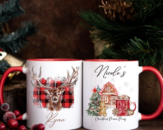 Personalised Couples Christmas Mugs